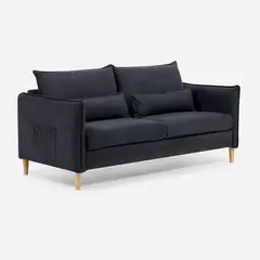 ROSEN - Sofá Blume 3 Cuerpos Tela Grafito