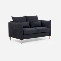 Sofá Blume 2 Cuerpos Tela Grafito