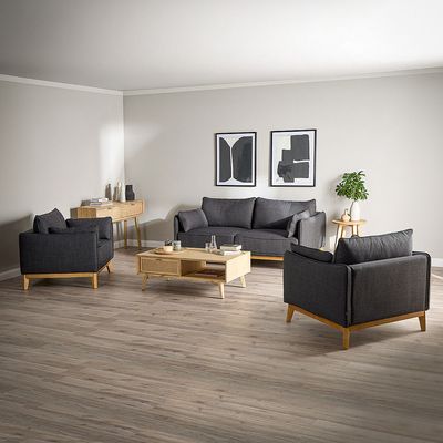 Imagen 2 del producto Sofá Holstebro 3 Cuerpos Tela Charcoal