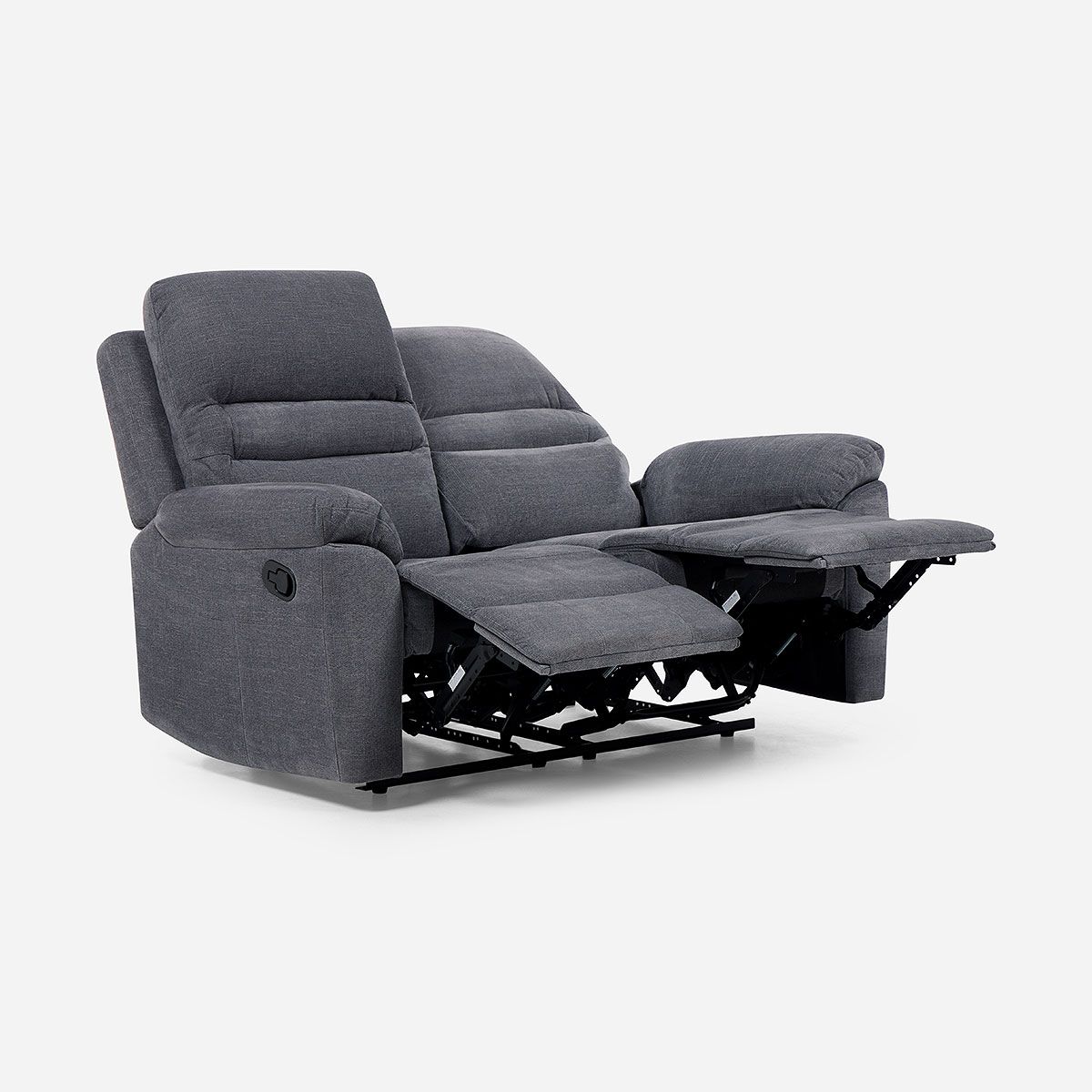 ROSEN - Sofá Reclinable Durden 2 Cuepos Manual Tela Gris