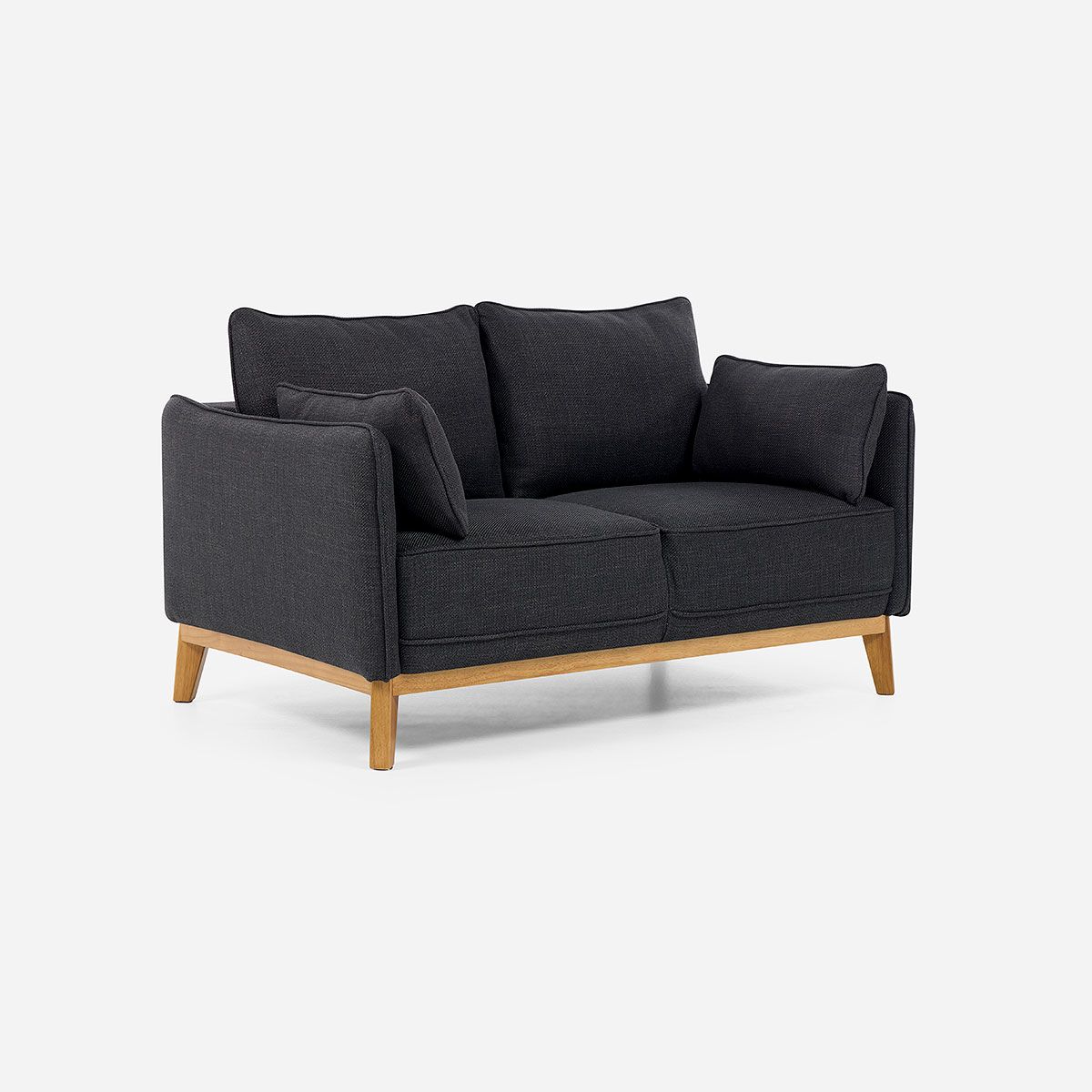 ROSEN - Sofá Holstebro 2 Cuerpos Tela Charcoal