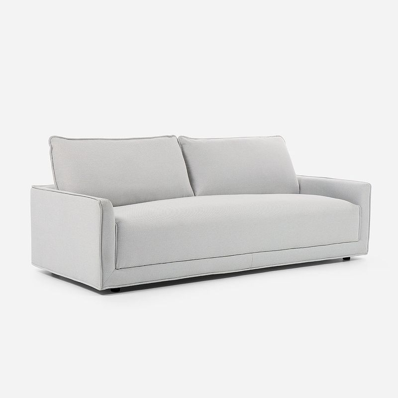 ROSEN - Sofá Bethon 35 Cuerpos Tela Gris Perla