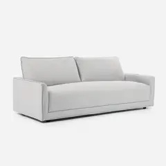ROSEN - Sofá Bethon 3.5 Cuerpos Tela Gris Perla