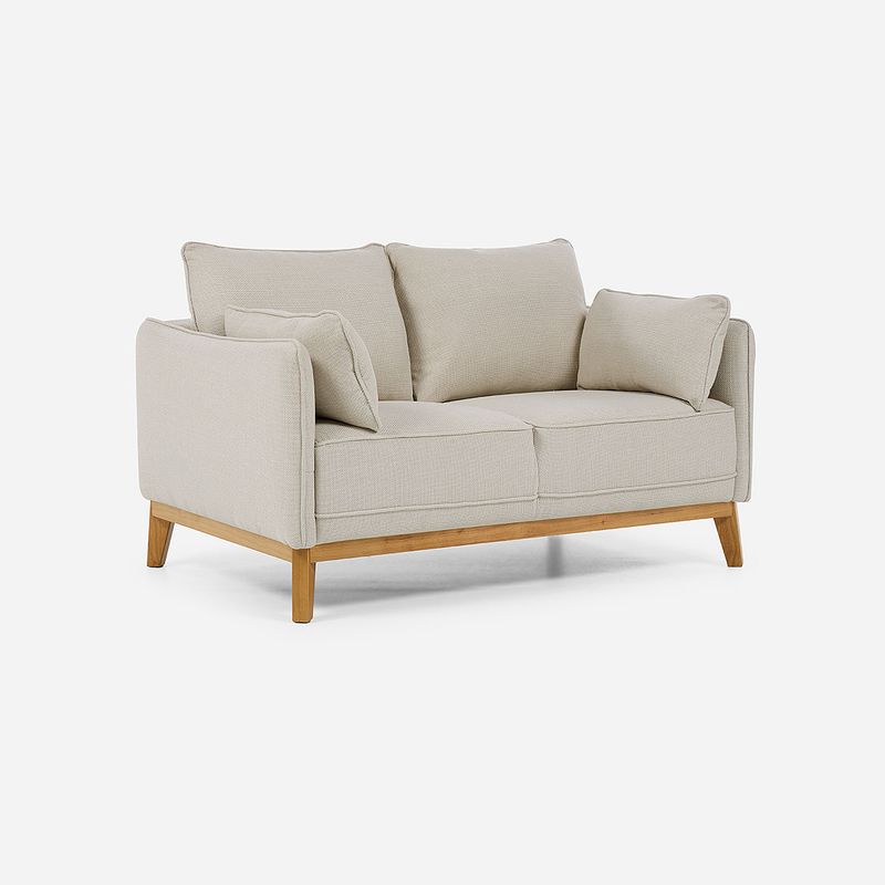 ROSEN - Sofá Holstebro 2 Cuerpos Tela Beige