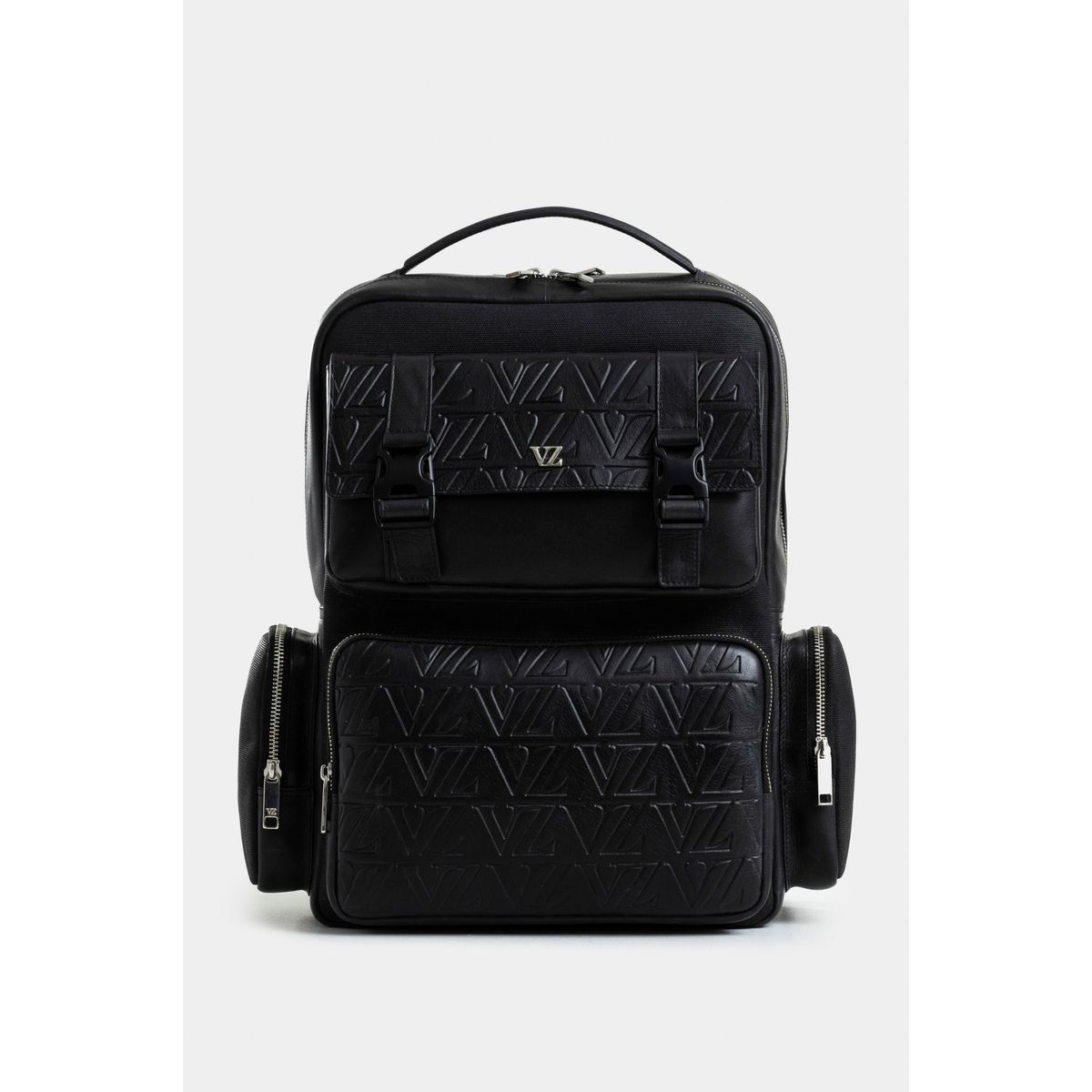 VELEZ - Vélez Mochila Print De Cuero Y Lona  Hombre Monogram Negro