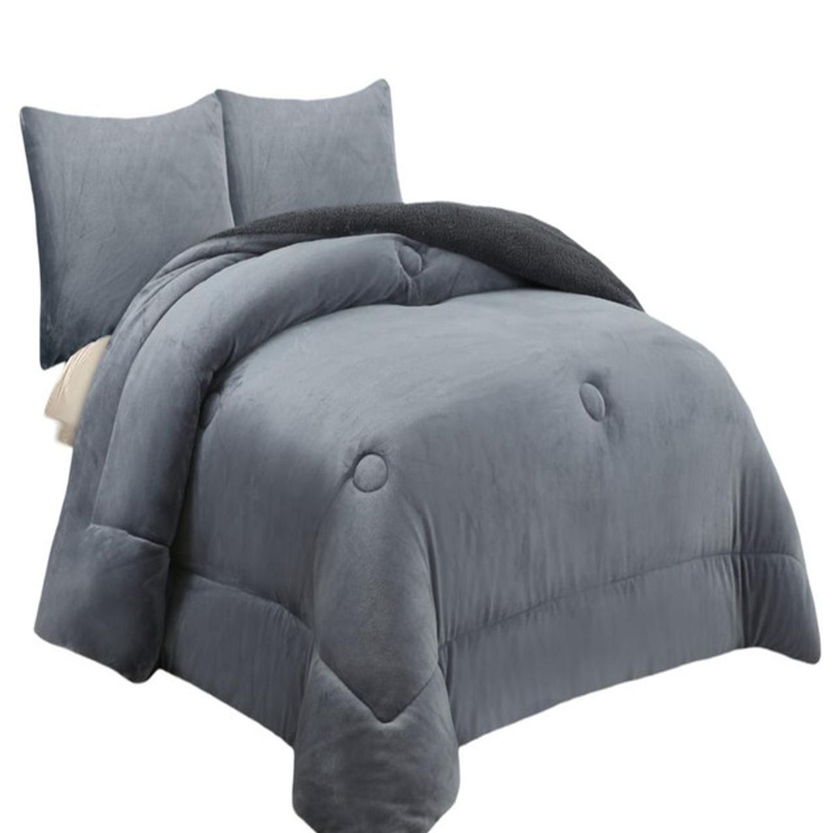 GENERICO - COBERTOR INVIERNO KING - SUPER KING GRIS