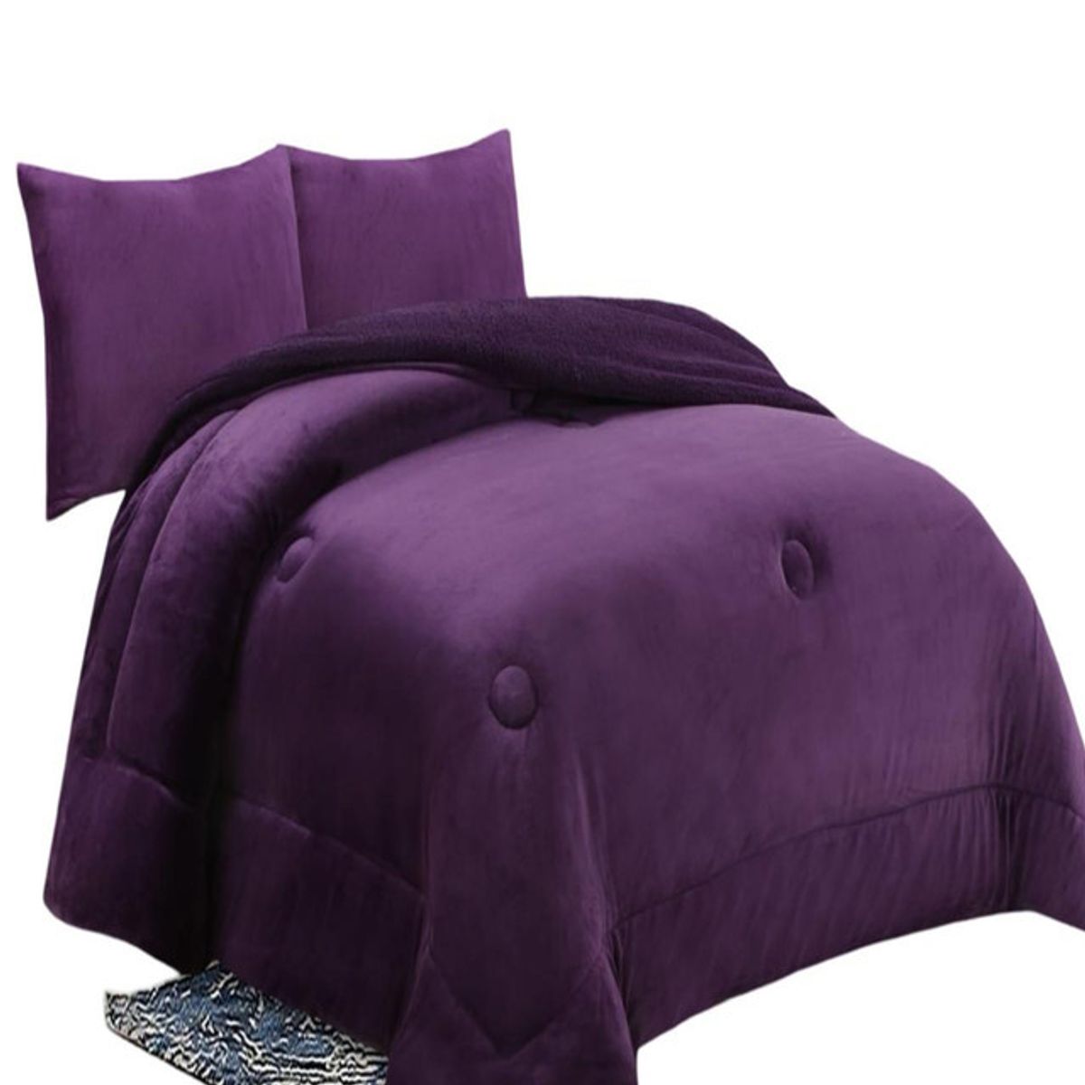 GENERICO - COBERTOR INVIERNO KING - SUPER KING VIOLETA