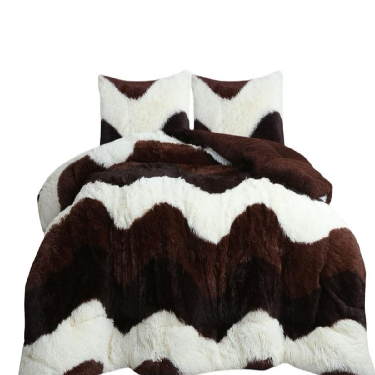 GENERICO - COBERTOR PELUDO CON CHIPORRO INVIERNO 2 PLAZAS Multicolor