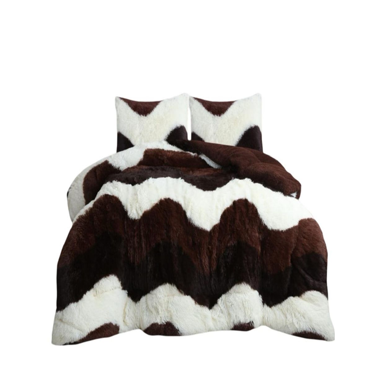 GENERICO - COBERTOR PELUDO CON CHIPORRO INVIERNO 2 PLAZAS Multicolor