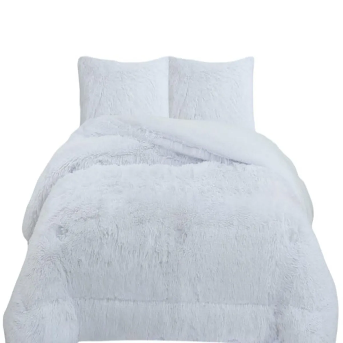 GENERICO - COBERTOR PELUDO INVIERNO KING- SUPER KING Blanco
