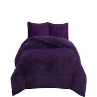 COBERTOR PELUDO INVIERNO KING- SUPER KING Violeta