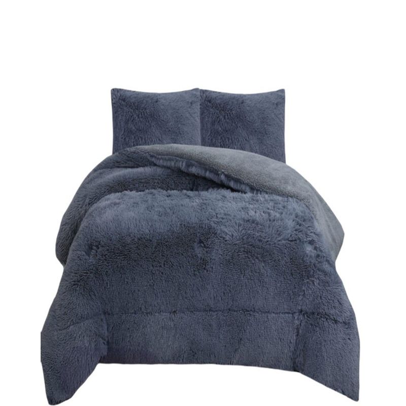 GENERICO - COBERTOR PELUDO INVIERNO KING- SUPER KING Gris