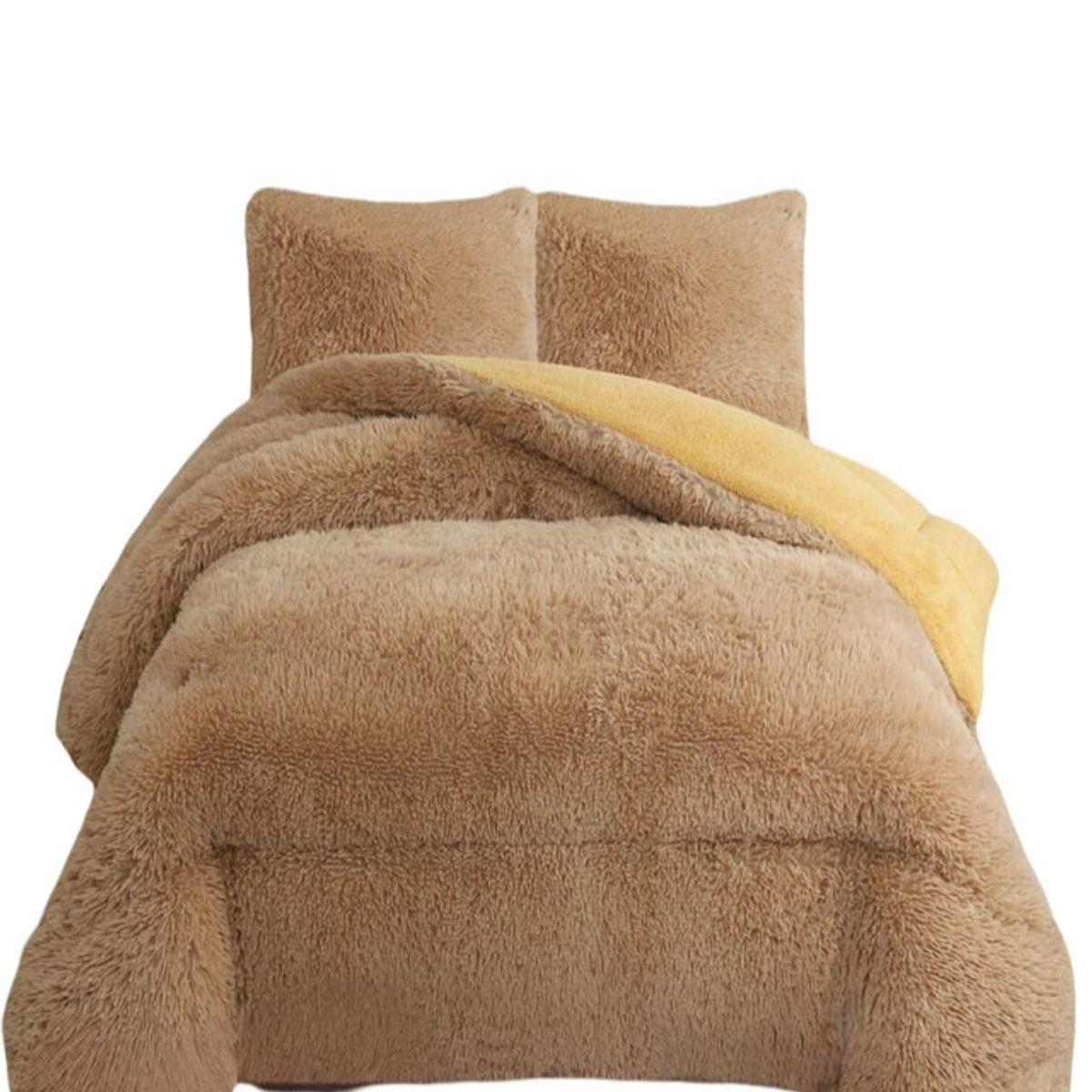 GENERICO - COBERTOR PELUDO INVIERNO KING- SUPER KING BEIGE