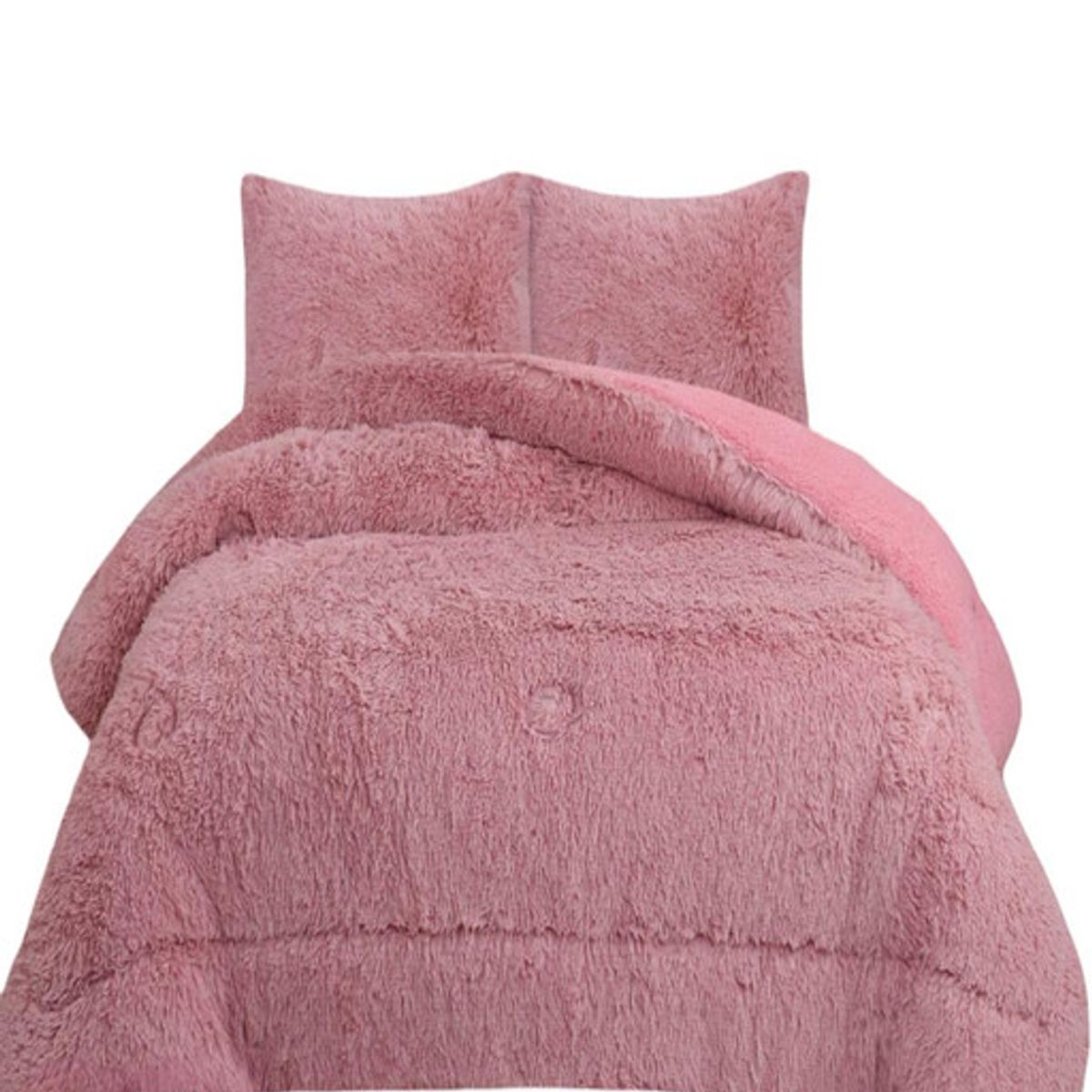 GENERICO - COBERTOR PELUDO INVIERNO KING- SUPER KING ROSA