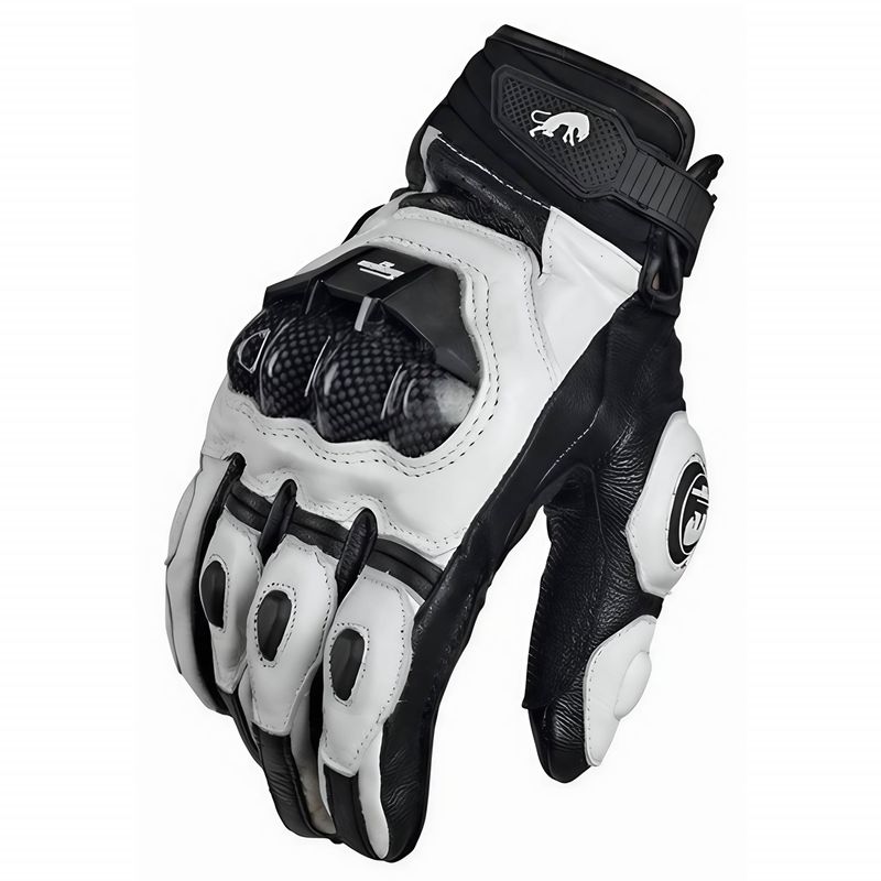 GENERICO - Guantes de moto cuero Furygan Blanco XL