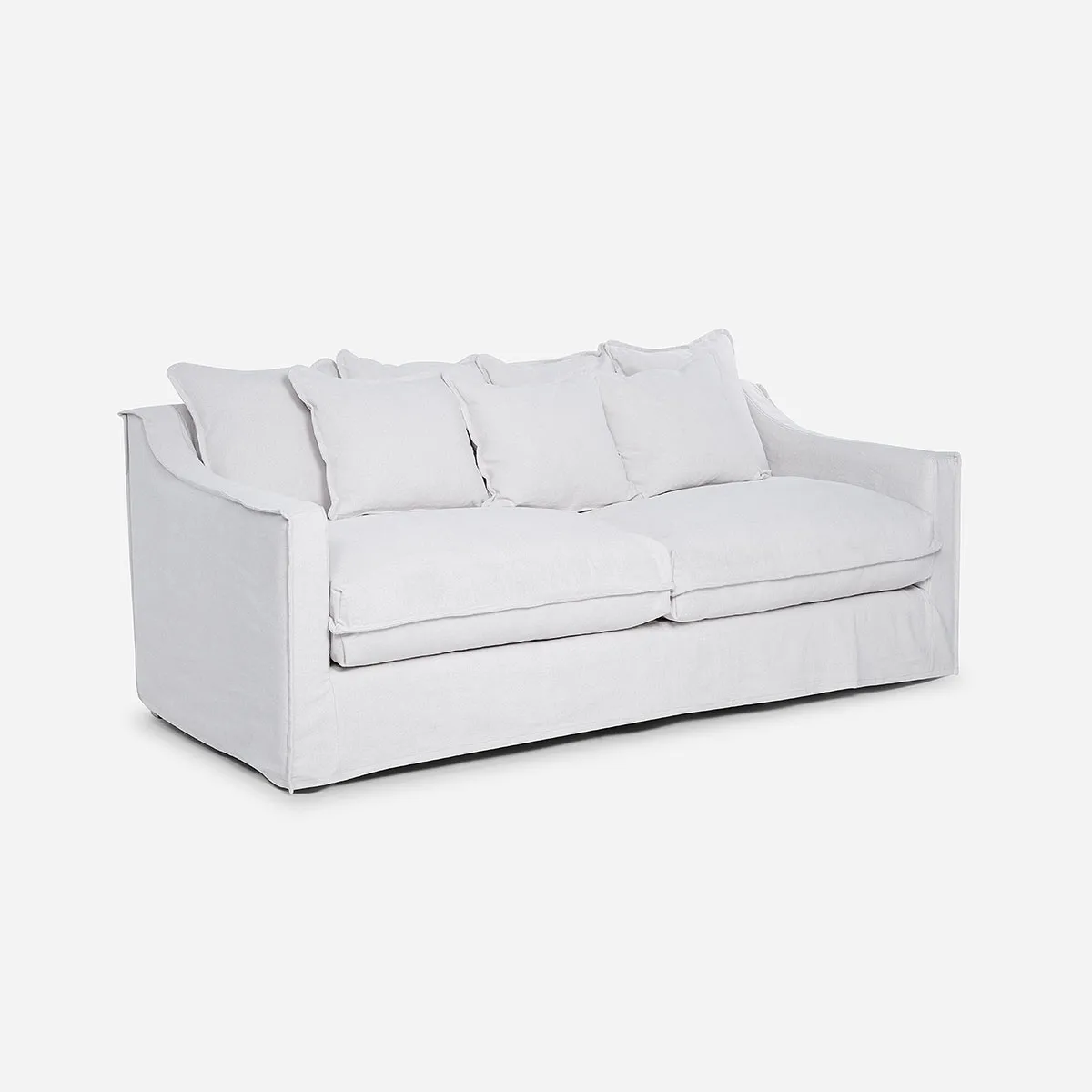 ROSEN - Sofá Rosen Pangrati 3 Cuerpos Tela Blanco