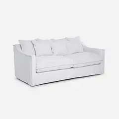 ROSEN - Sofá Pangrati 3 Cuerpos Tela Blanco