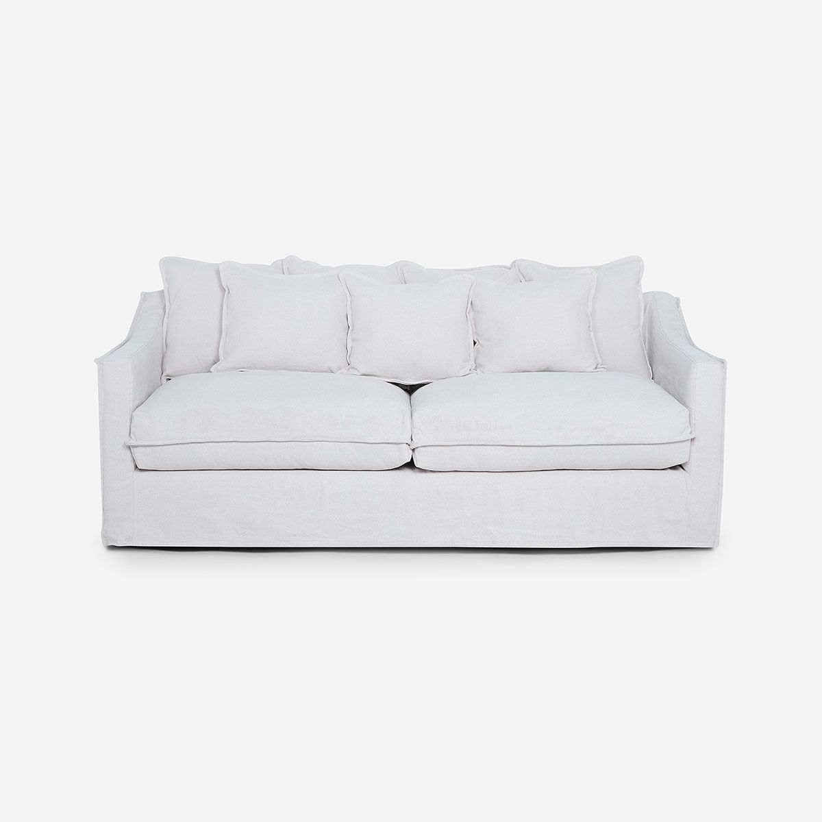 ROSEN - Sofá Rosen Pangrati 3 Cuerpos Tela Blanco