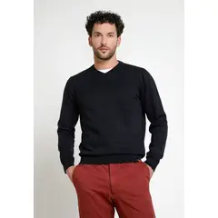 TRIAL - Sweater Hombre Cuello V Parrot Negro