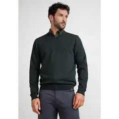 TRIAL - Sweater Hombre Cuello V Parrot Verde