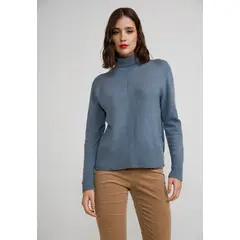 CANADIENNE - Sweater Mujer Lana Celeste