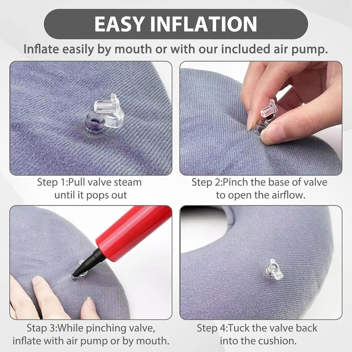 GENERICO - Cojin Dona Ortopedicas Para Las Hemorroides Inflable Asiento