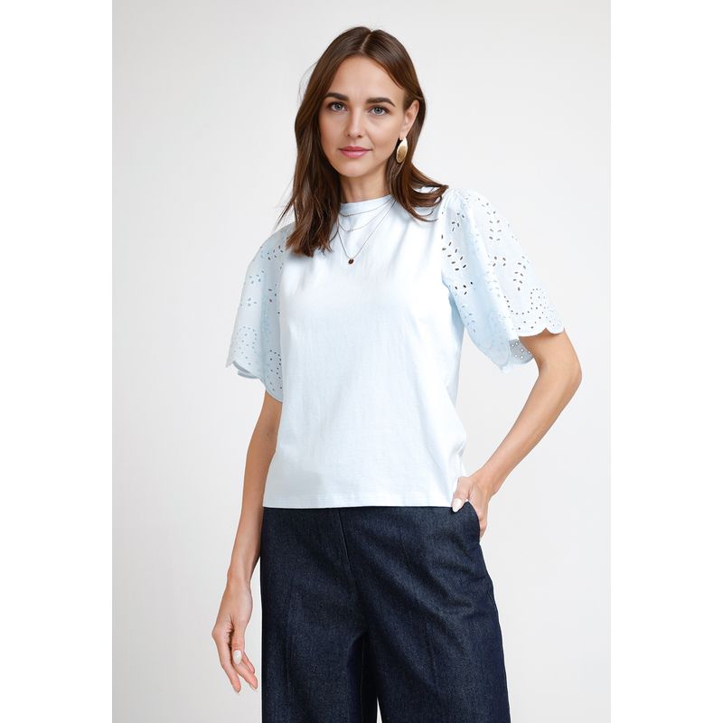 CANADIENNE - Polera de Mujer Modelo Pascal Color Celeste