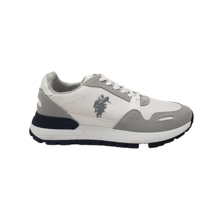 Zapatilla Blanca y Gris Hombre