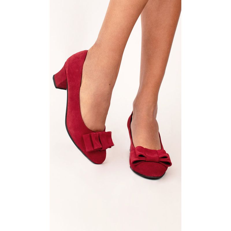 GANDARVA - Zapato Mujer De Cuero Leonor Rojo 5 cm
