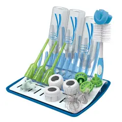 DR BROWNS - Rack De Secado Mamaderas Y Biberones Blanco Azul