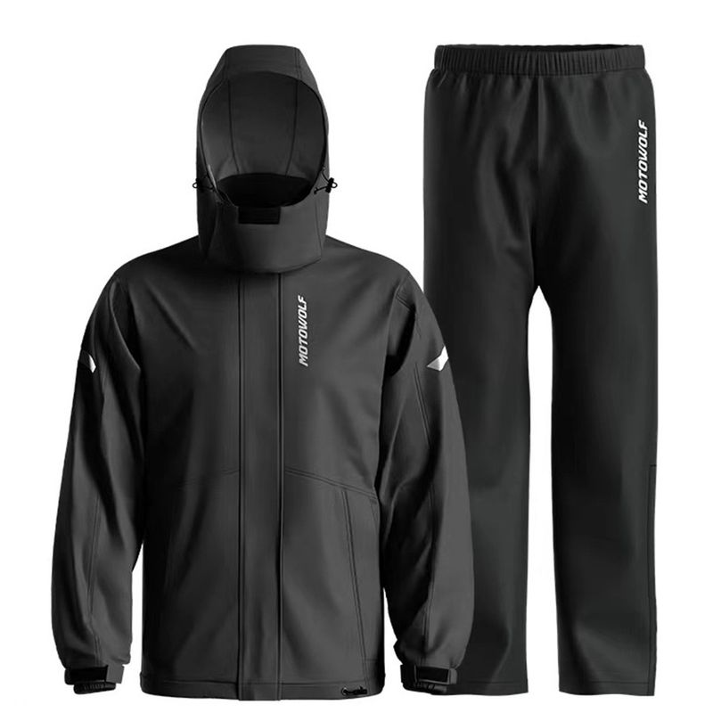 MOTOWOLF - Motowolf 0405 Traje Impermeable Moto Hombre 190T con Capucha