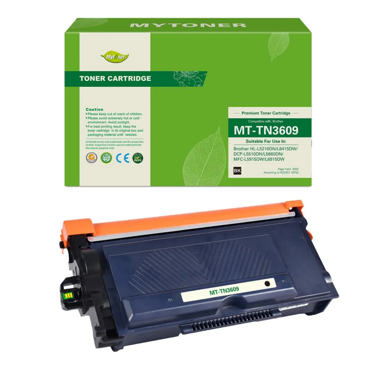 MYTONER - Tóner Alternativo Brother TN 3609  Con Chip - Negro