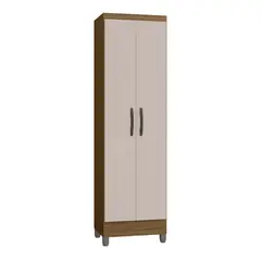 TAHUARI - Armario multiuso Slim Castaño off white