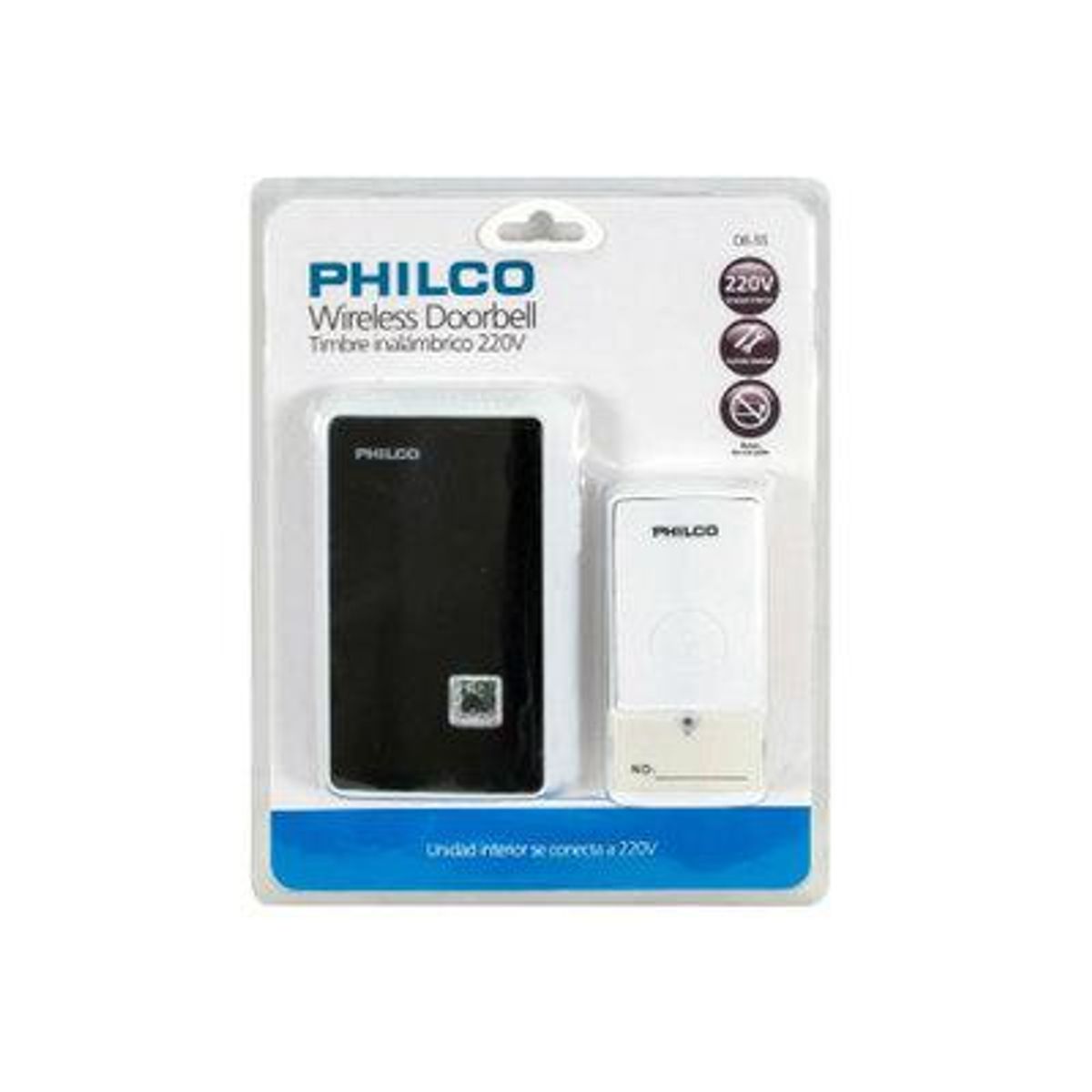 PHILCO - Timbre Inalámbrico 220v Philco - Negro