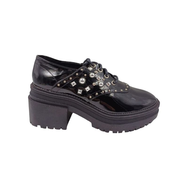 HERIEL - Zapato Negro Charol Plataforma Mujer