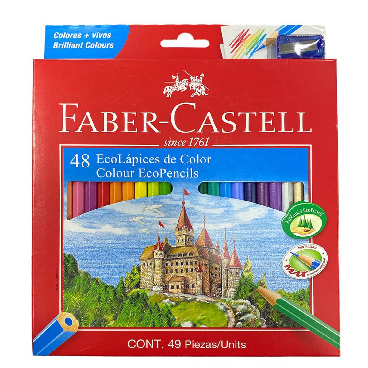 FABER-CASTELL - Lapices Faber-Castell Ecolápices 48 Colores + Sacapuntas