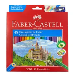 FABER-CASTELL - Lapices Ecolápices 48 Colores + Sacapuntas