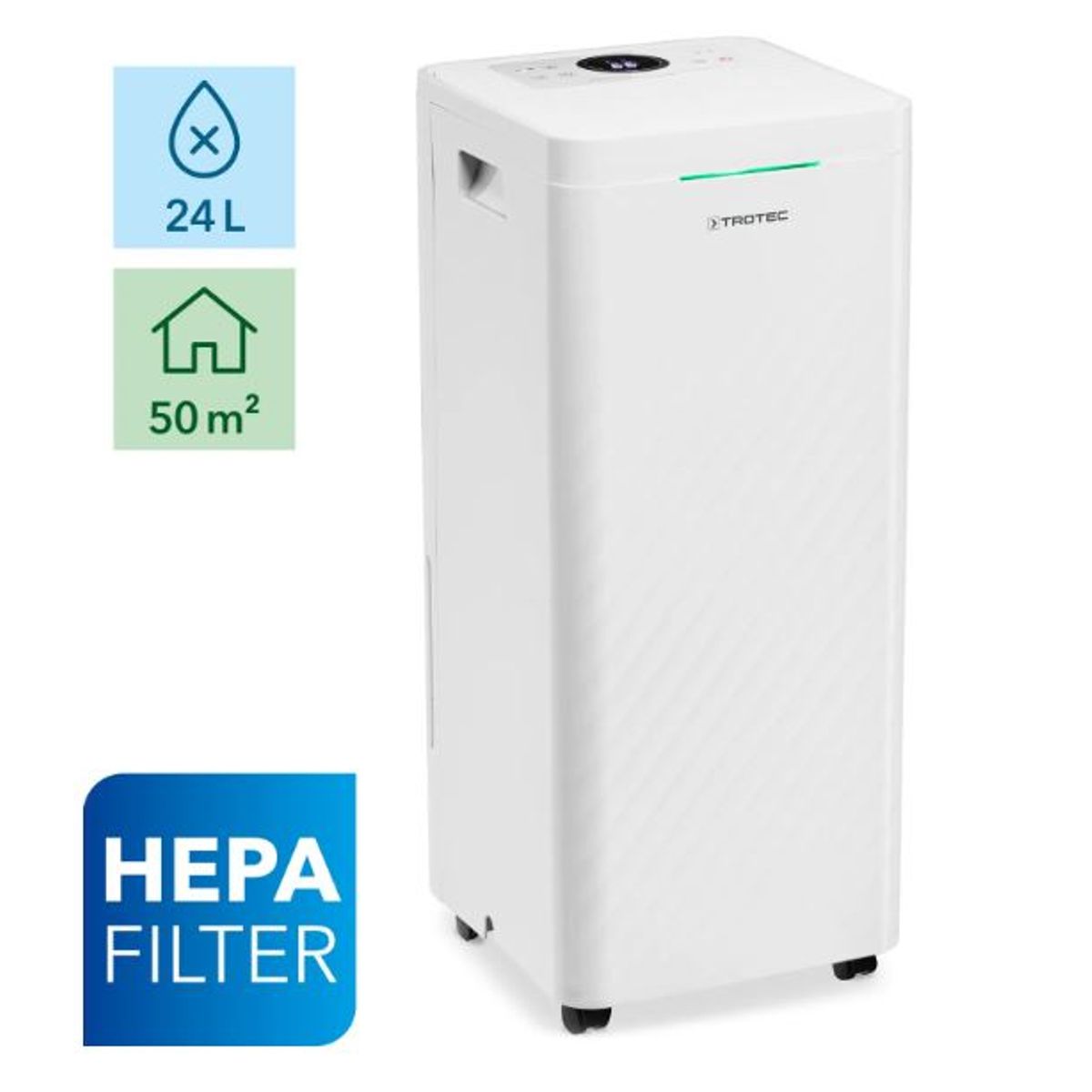 GENERICO - Deshumidificador TROTEC TTK 64 HEPA - 24 lts x día