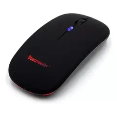 TECMASTER - Mouse Recargable Plano Rgb Inalambrico Dual TM-100516-BK