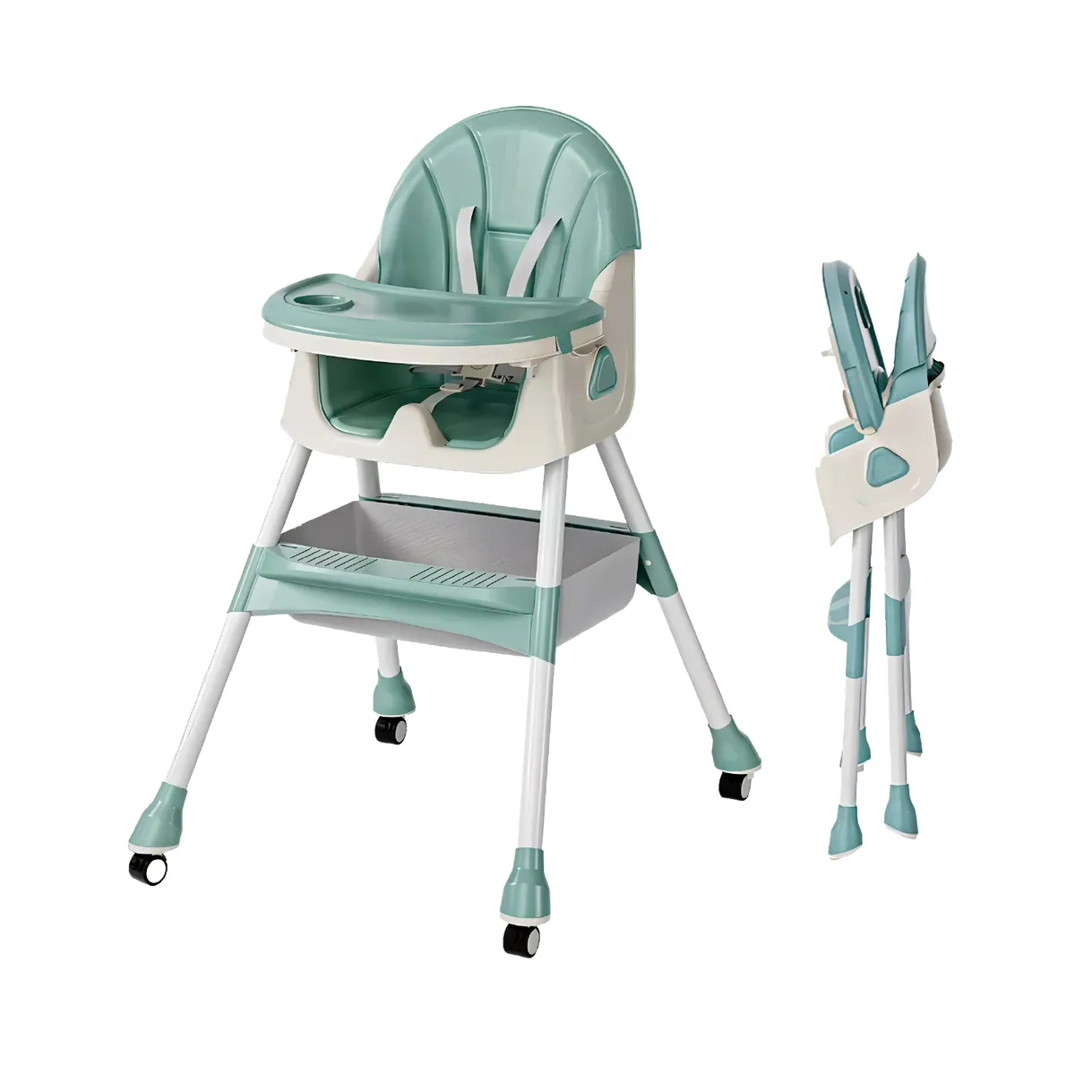 GLOWUP - Silla Bebé alta para comer 2 en 1 Ajustable portátil GlowUp