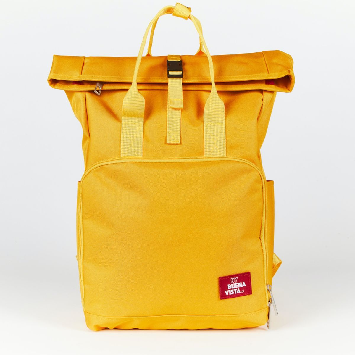 BUENAVISTA - Mochila Impermeable para Notebook Big Roll Mostaza