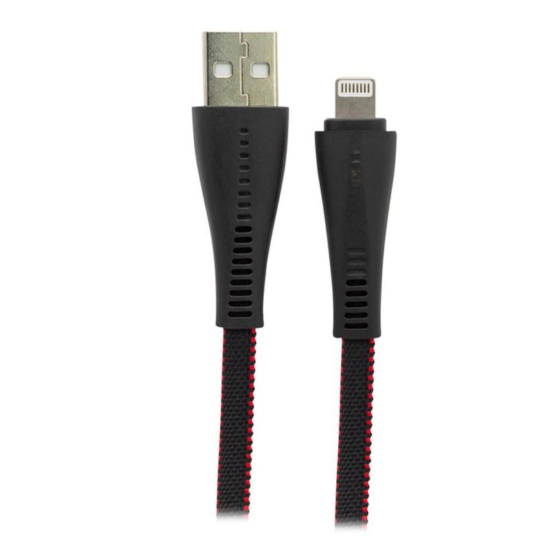 PHILCO - Cable USB Philco para Iphone 678X Plano con Malla - Negro