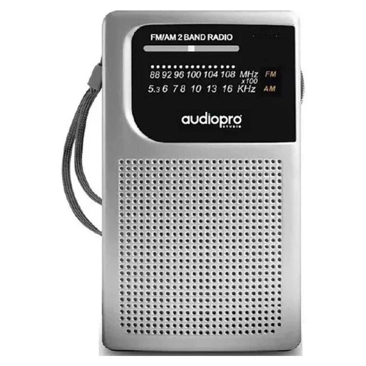 AUDIOPRO - Radio De Bolsillo Portatil AM FM Gris AP02079