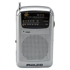 PHILCO - Radio De Bolsillo Retro AM FM Gris IC-X15