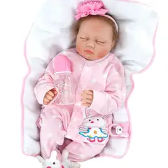 GENERICO - 55cm Muñeca De Bebé Reborn Bebe Niña De Silicona Y Algodón