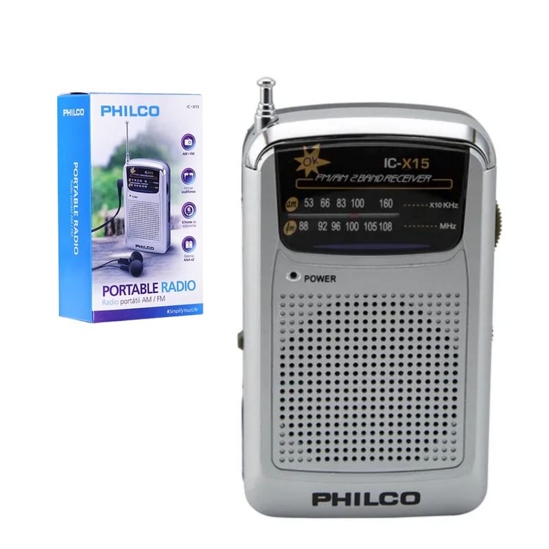 PHILCO - Radio De Portátil De Bolsillo Philco Amfm Ic-x15 Análoga