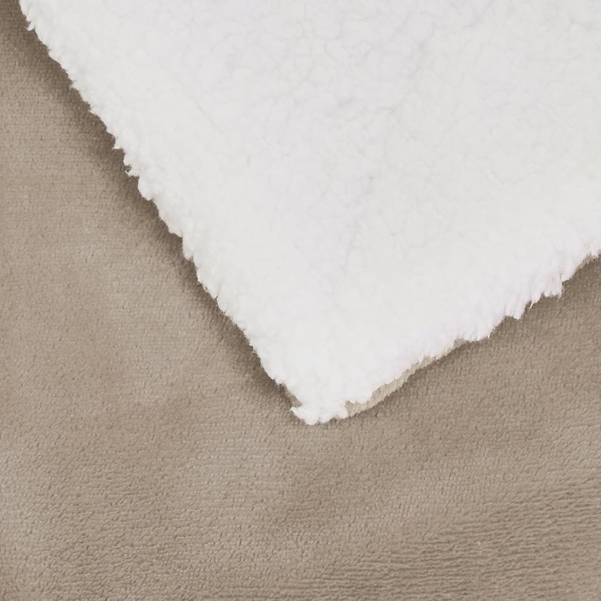 GENERICO - Frazada Polar Plush Térmica Con Chiporro Sherpa 1,5 plz Suave Beige