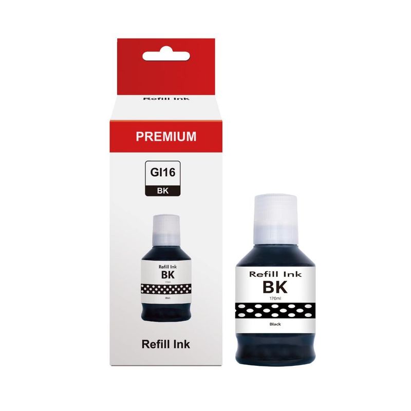 MYTONER - Tinta Alternativa Canon GI16 Negra - Negro