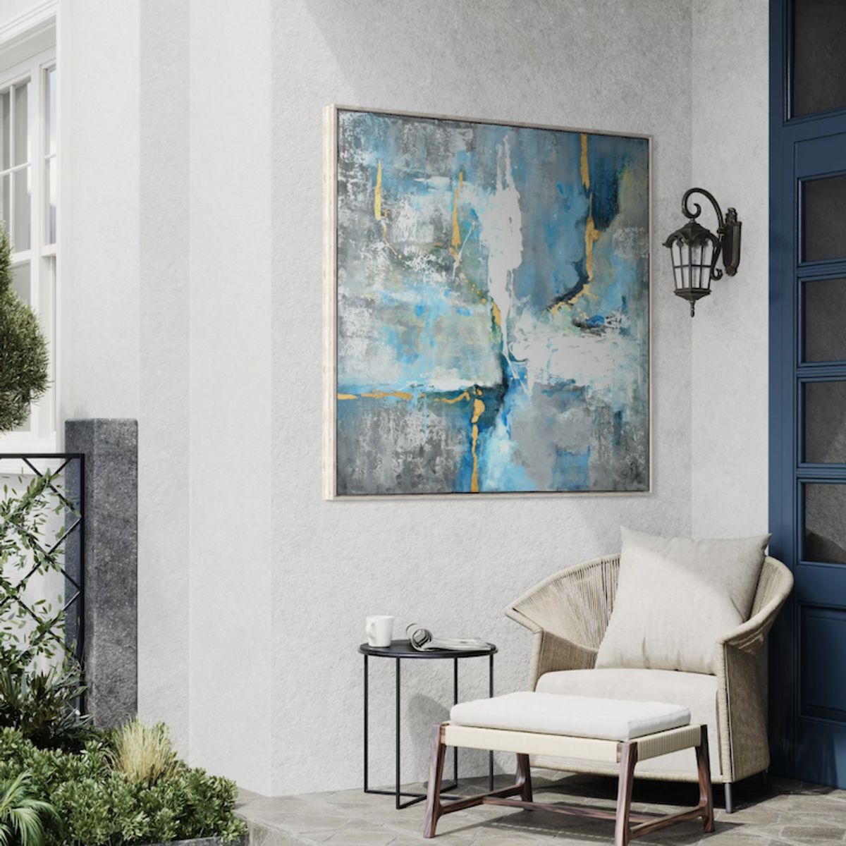 GENERICO - Cuadro abstracto decorativo 120 x 120