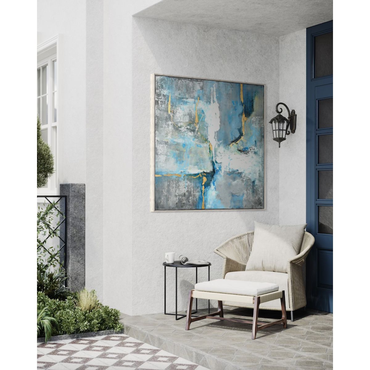 GENERICO - Cuadro abstracto decorativo 120 x 120